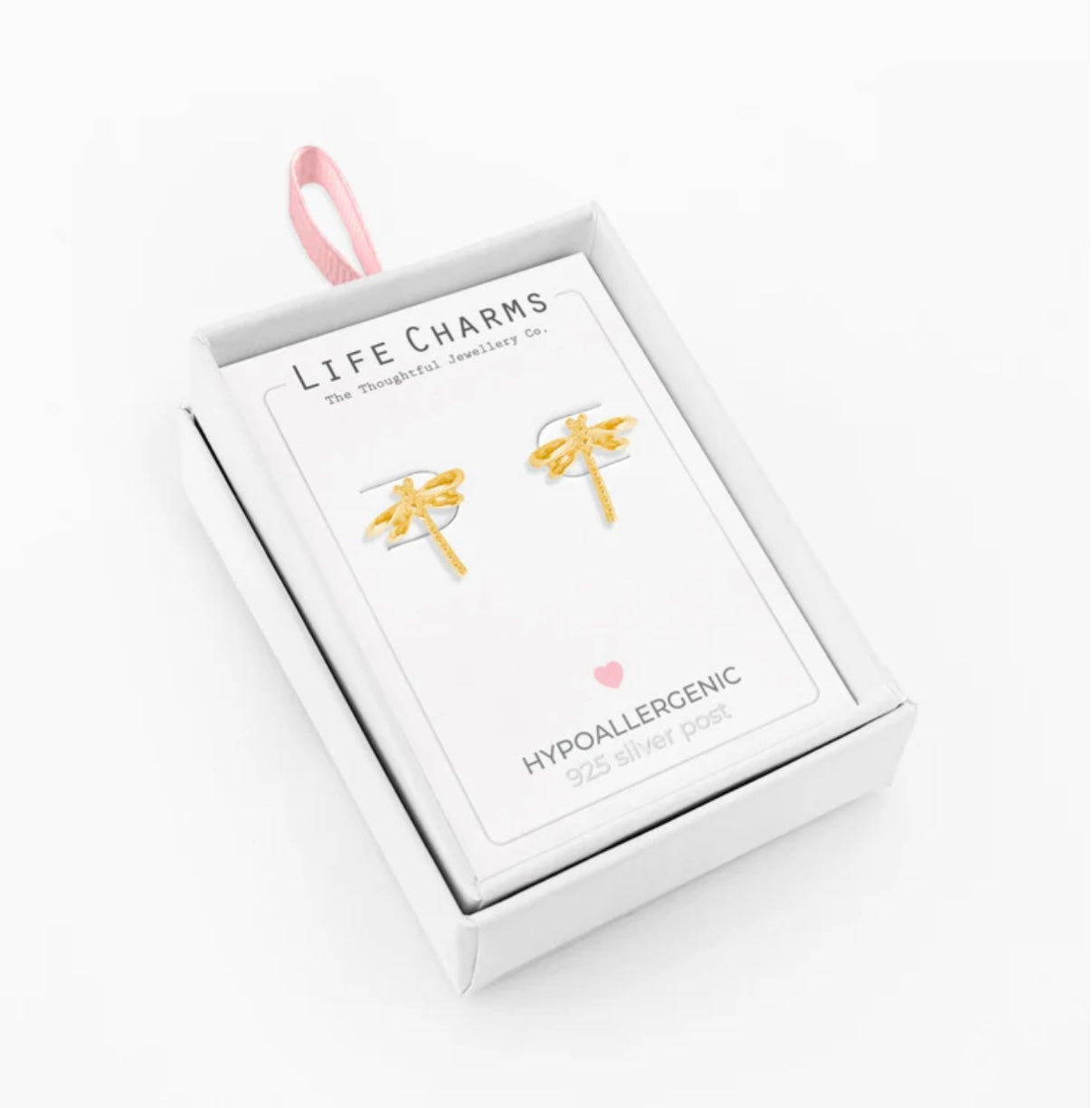 Dragonfly stud earrings - Gold