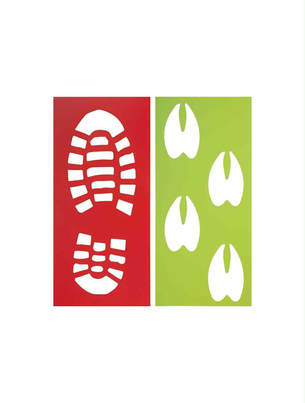 Santa and reindeer footprint